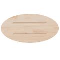 vidaXL Stolová doska, biela 60x30x2,5 cm, borovicový masív, oválna
