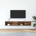 vidaXL TV stolíky 2 ks dymový dub 80x31x25,5 cm spracované drevo