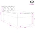 vidaXL Posteľ boxspring s matracom Tmavosivá 90 x 200 cm Látka