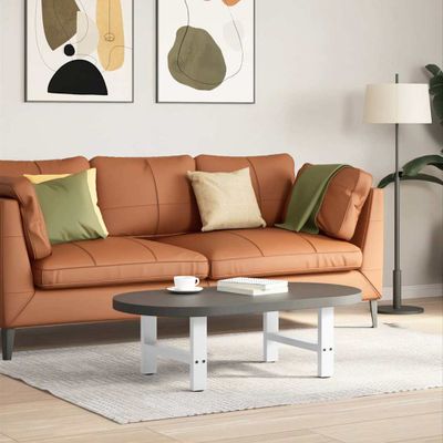 vidaXL Nohy konferenčného stolíka, biele, 2 ks, 50 x (30-31) cm, oceľové