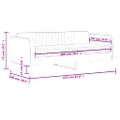 vidaXL Denná posteľ s matracom žltá 90x200 cm zamat