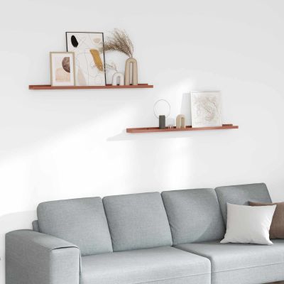 vidaXL Stenná polica 2 pcs Červená 100 x 9 x 3 cm Kompozitné drevo