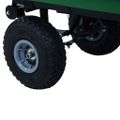 vidaXL Záhradný vyklápací ručný vozík zelený 300 kg 75 l