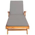 vidaXL Ležadlo s vankúšom 100% polyester a masívny teak