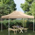 vidaXL Strecha na párty stan 4,5x3 m, béžová 270 g/m²