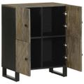 vidaXL Komoda 60x33x75 cm čierna masívne mangovníkové drevo