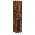 vidaXL Vysoká skrinka dymový dub 34,5x34x180 cm spracované drevo