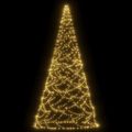 vidaXL Vianočný stromček na stožiar teplé biele svetlo 500 LED 300 cm