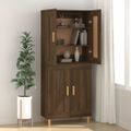 vidaXL Komoda hnedý dub 69,5x34x90 cm spracované drevo