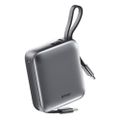 BWOO power bank P74 22,5W 10000 mAh s 2 vstavanými káblami 1 x USB-C 1 x Lightning čierna
