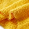 vidaXL Detský pletený sveter tmavá okrová farba 140