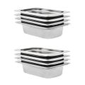 vidaXL Gastronádoby 8 ks, GN 1/4, 65 mm, nehrdzavejúca oceľ