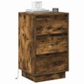 vidaXL Nočný stolík Dymová dub 39 x 34,5 x 65 cm Kompozitné drevo