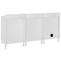 vidaXL Gastro kuchynský drez so skrinkou 180x60x96 cm nehrdzavejúca oceľ