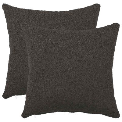 vidaXL Poťah na podložku 2 pcs HEERLEN Tmavosivá 40 x 40 cm Bouclé