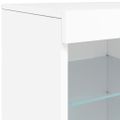 vidaXL Komoda s LED svetlami biela 123x37x67 cm