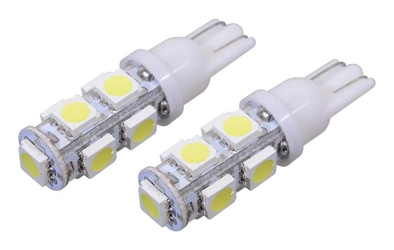 Žiarovka 9 SUPER LED 12 V T10 biela 2 ks