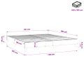 vidaXL Posteľný rám s boxspringom bledosivý 140x190 cm látka
