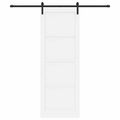 vidaXL Posuvné dvere Biela 83 x 232 cm Borovicový masív