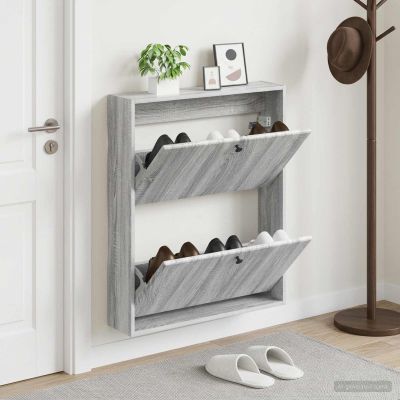 vidaXL Nástenný botník BREDA 71 x 17 x 86 cm Kompozitné drevo