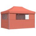 vidaXL Párty stan 279 x 410 x 315 cm Tehlová Oxfordská látka