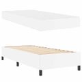 vidaXL Rám postele s matracmi Biela 100 x 200 cm látka