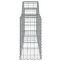 vidaXL Oblúkový gabionový kôš 25 ks 200x30x60/80 cm pozinkované železo