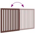 vidaXL Brána pre psa skladacia 2 panely hnedá 160 cm topoľové drevo