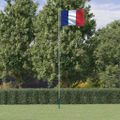 vidaXL Vlajka Francúzska a tyč 6,08 m hliník