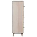 vidaXL Highboard Biela 40 x 33 x 110 cm mangový masív