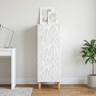 vidaXL Servírovacia skriňa Biela 33 x 34,5 x 90 cm Kompozitné drevo