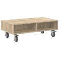 vidaXL Bočný stolík s kolieskami Sonoma dub 90 x 50 x 30 cm