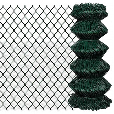 vidaXL Drôtené pletivo, oceľ 0,8x15 m, zelené