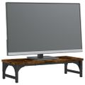 vidaXL Stojan na monitor dymový dub 55x23x14 cm kompozitné drevo