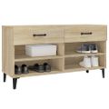 vidaXL Botník dub sonoma 102x35x55 cm spracované drevo