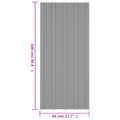 vidaXL Strešný panel 36 ks Sivá 100 x 45 cm Pozinkovaná oceľ