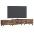 vidaXL TV skrinka Dymový dub 147 x 34,5 x 30 cm Kompozitné drevo