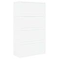 vidaXL Roh na skladovanie CD 4 ks Biela 40 x 17 x 17 cm