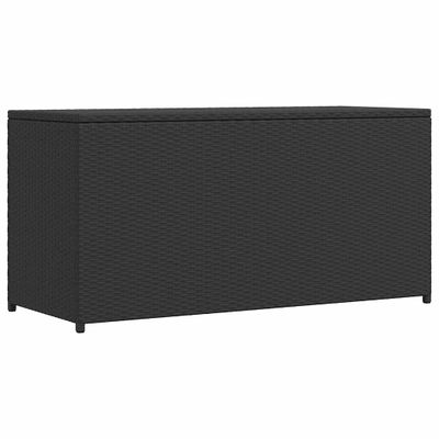 vidaXL Záhradný úložný box čierny 120x50x60 cm polyratanový