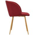 vidaXL Jedálenské stoličky 4 ks vínovo červené látkové