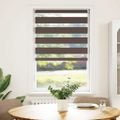 vidaXL Zebrová roleta 70,9x120 cm Šírka látky 66,7 cm, kávová