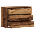 vidaXL Rohová komoda so zásuvkami staré drevo 80x41x58cm kompoz. drevo