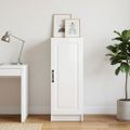 vidaXL Servírovacia skriňa Biela s vysokým leskom 33 x 34,5 x 87 cm