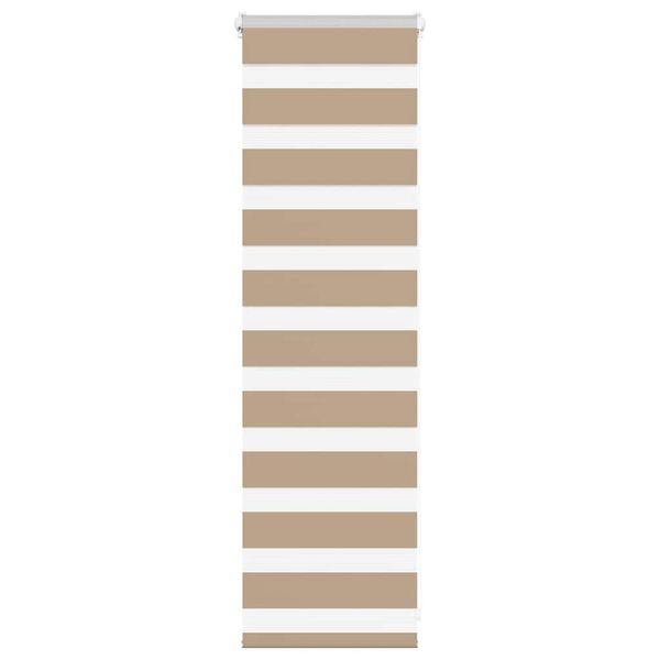 vidaXL Zebrová roleta pieskovo hnedá 45x100 cm šírka látky 40,9 cm polyester