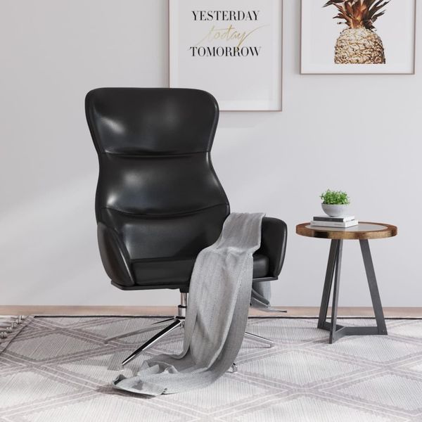 vidaXL Relaxačné kreslo lesklé čierne umelá koža