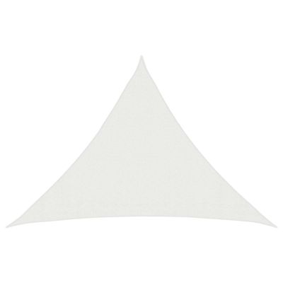 vidaXL Plachta na tienenie 7 x 5 x 5 m HDPE Trojuholníkový Biela