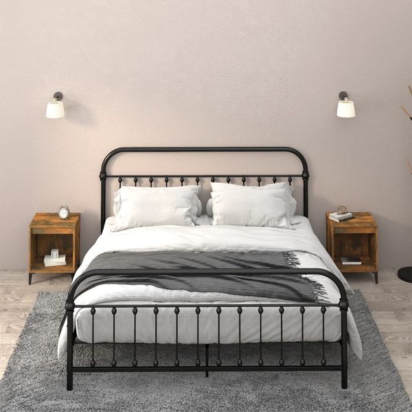 vidaXL Nočné stolíky 2 ks dymový dub 40x35x50 cm