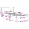 vidaXL Rám postele Biela 80 x 200 cm Borovicový masív