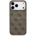 Guess 4G Ring Classic Logo MagSafe case for iPhone 17 Pro Max brown