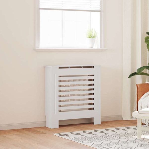 vidaXL Kryt na radiátor biely 78 cm MDF